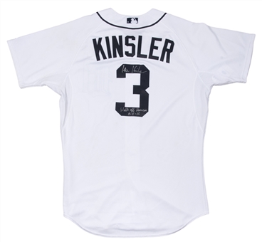 2015 Ian Kinsler Game Used & Signed Detroit Tigers Home Jersey Photo Matched To 8/6/15 For Walk-Off & Career Home Run #179 (MLB Authenticated, MEARS A10, Resolution Photomatching & Beckett)